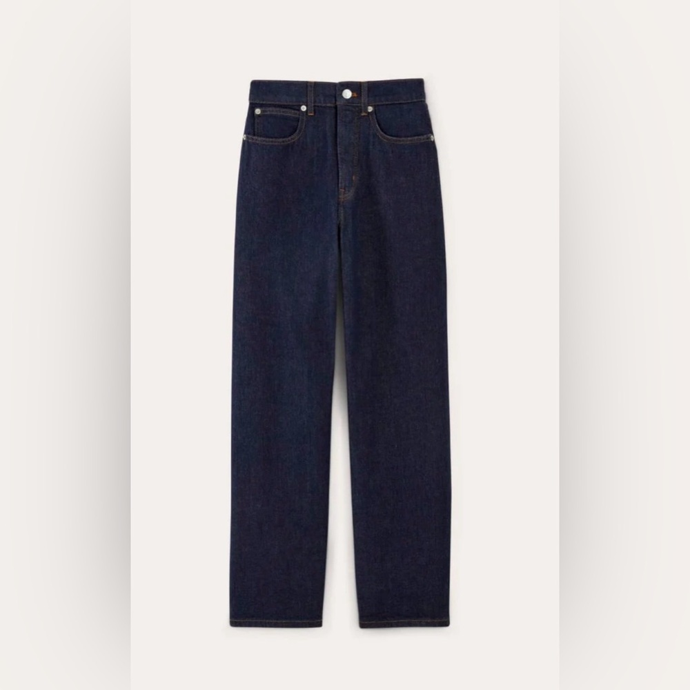 Everlane Dark Indigo Way High Jean in Pure Blue